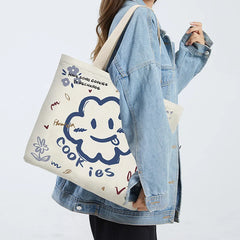 Women Canvas Eco Reusable Shopping Bags Foldable Large Handbags