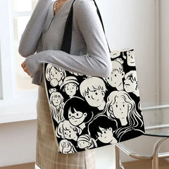 Women Canvas Eco Reusable Shopping Bags Foldable Large Handbags