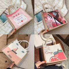 Small Canvas Shoulder Bag Eco Tote Casual Handbag