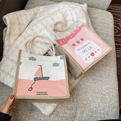 Small Canvas Shoulder Bag Eco Tote Casual Handbag