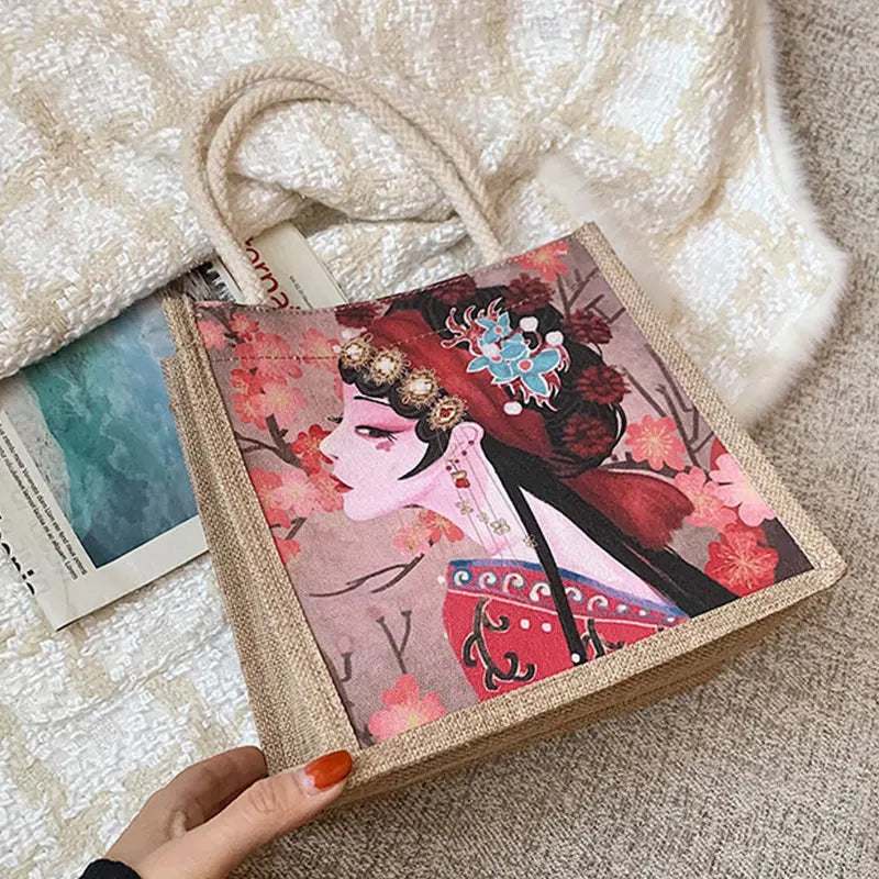 Small Canvas Shoulder Bag Eco Tote Casual Handbag