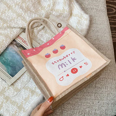 Small Canvas Shoulder Bag Eco Tote Casual Handbag