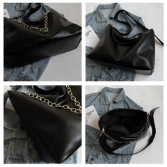 Women Chain Shoulder Bag PU Leather Crossbody Bags Solid Female Purse Bags