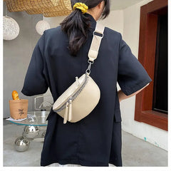 Women Chest Bag PU Leather Waist Bag Female Crossbody Shoulder Bags