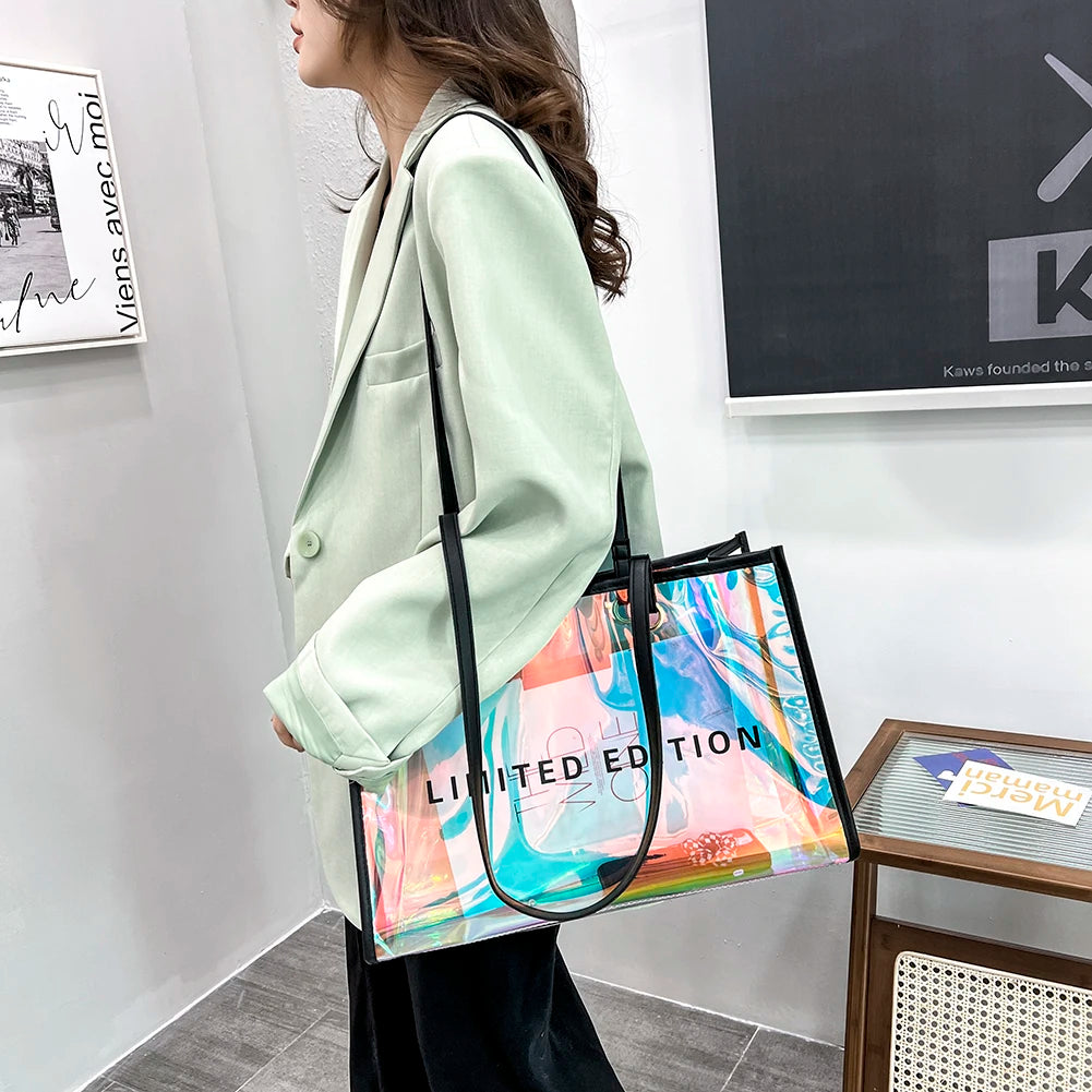 Women's Clear Tote PVC Waterproof Handbag
