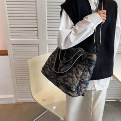 Women Cotton Padded Totes Large Capacity Crossbody Bags