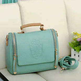 Barrel Shaped PU Cross Body Bag for Women