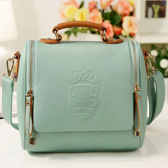 Barrel Shaped PU Cross Body Bag for Women
