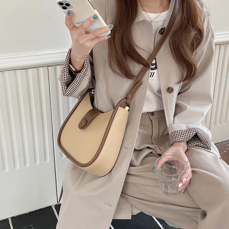 Women Crossbody Bag PU Leather Female Shoulder Handbags Under Arm Bag