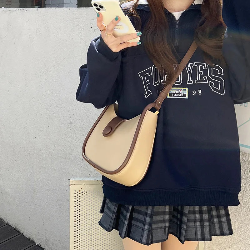 Women Crossbody Bag PU Leather Female Shoulder Handbags Under Arm Bag