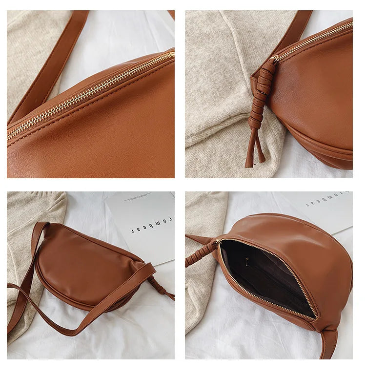Women Crossbody Bag PU Leather Waist Bags Female Shoulder Handbag
