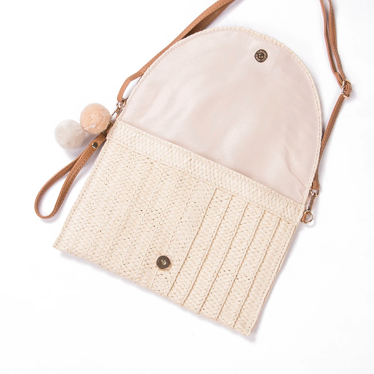 Straw Crossbody Envelope Bag Beach Shoulder Handbag