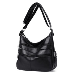 Soft Leather Crossbody Messenger Bag for Women