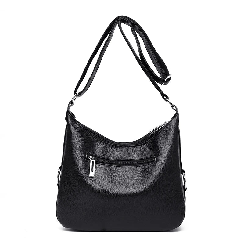 Soft Leather Crossbody Messenger Bag for Women