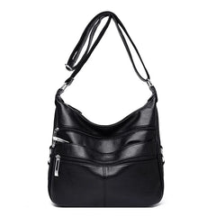 Soft Leather Crossbody Messenger Bag for Women