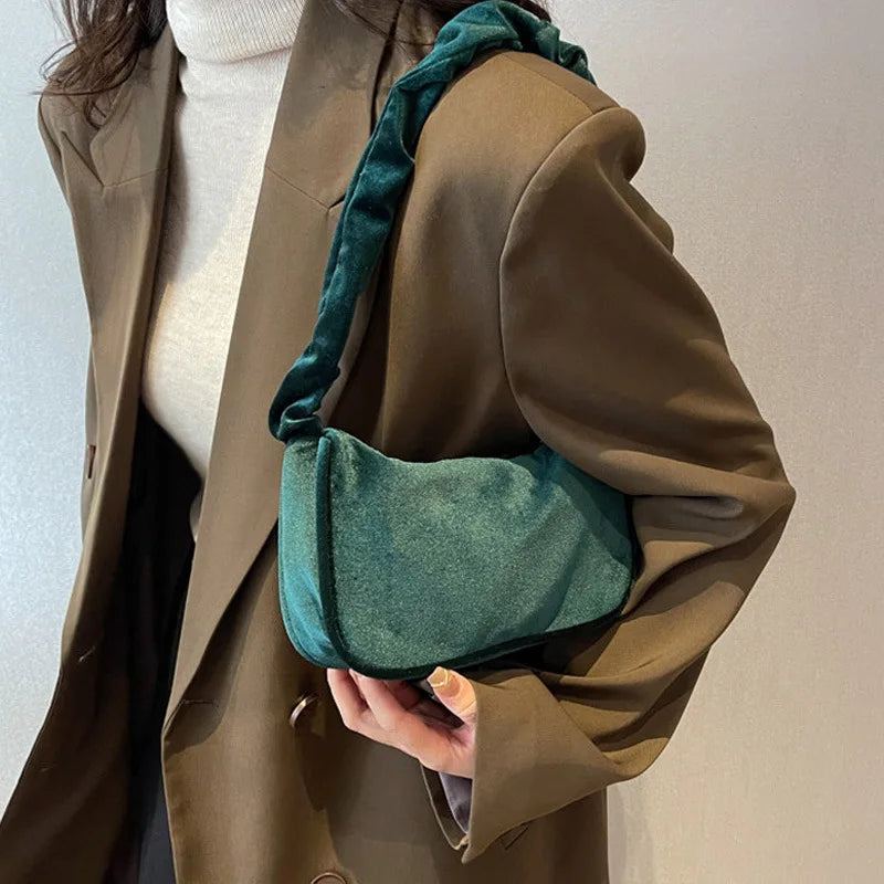 Vintage Velvet Women's Crossbody Bag Evening Party Purse