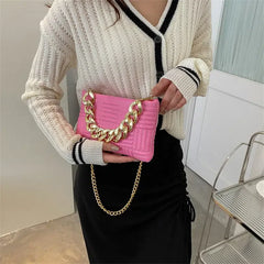 Women Chain Handbags Shoulder Bags Stripe Messenger Bags