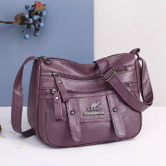Women Vintage Hand Bag Female Travel Soft PU Pure Crossbody Bag
