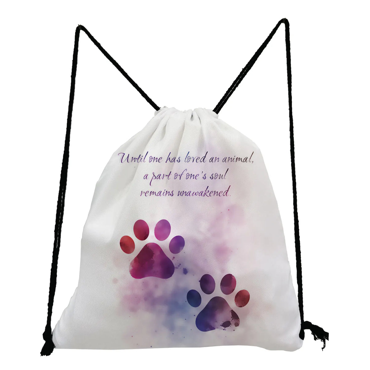 Women Dog Paws Backpacks for Students Love Dogs Funny Casual Drawstring Pocket