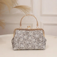 Floral Evening Bag Embroidered Women's Party Clutch Chain Messenger