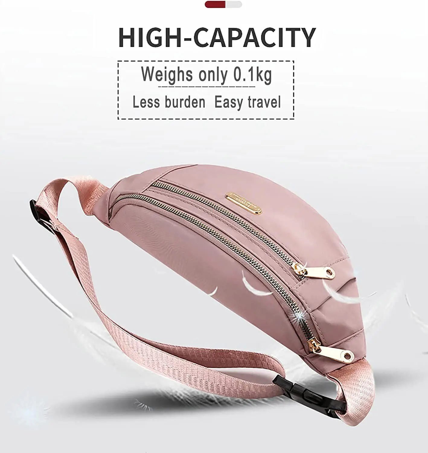 Women Fanny Pack Travel Waterproof Shoulder Bag Hip Pouch