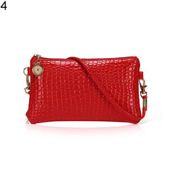 Faux Leather Crossbody Phone Bag with Zipper