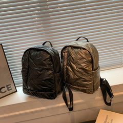 Waterproof Solid Color Female Backpack for Students