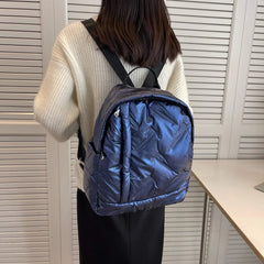 Waterproof Female Backpack Quilted Cotton Backpack for Autumn