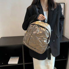 Waterproof Female Backpack Quilted Cotton Backpack for Autumn
