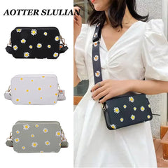 Women Flower Print Bags Zipper Cross-body Bags Bolsos Ladies Messenger Handbags
