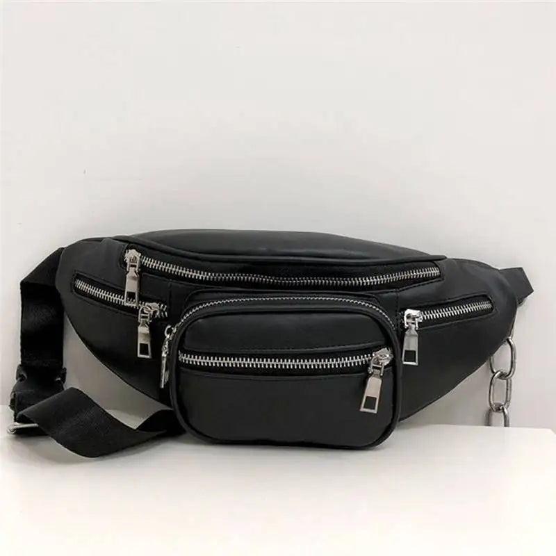 Women Faux Leather Waist Bag for Cell Phone