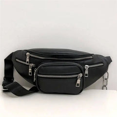 Women Faux Leather Waist Bag for Cell Phone