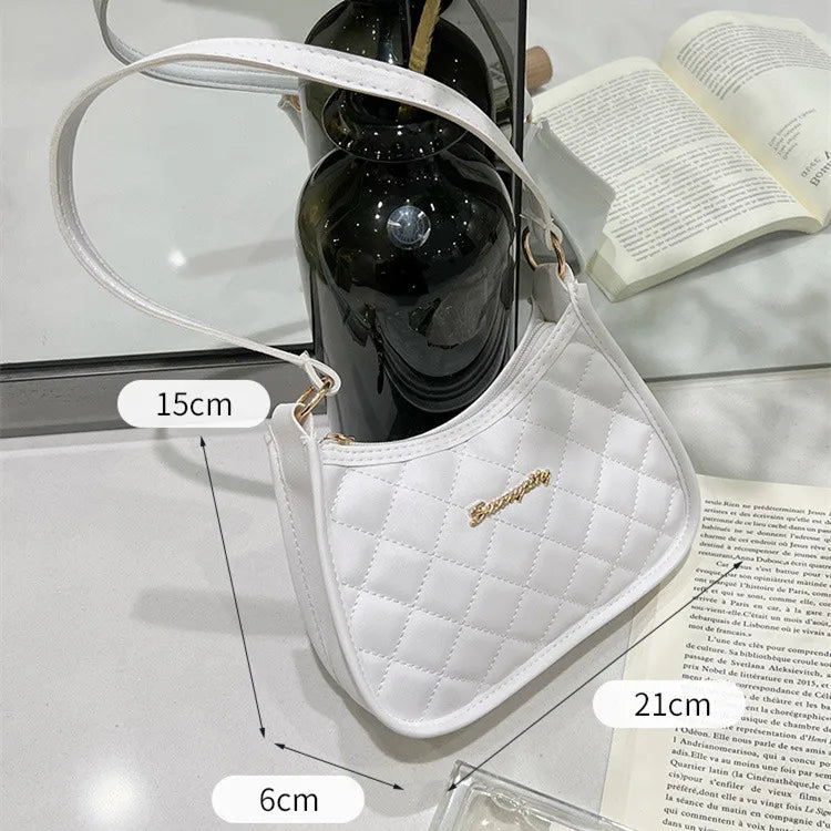 Embroidered PU Leather Shoulder Bag for Women