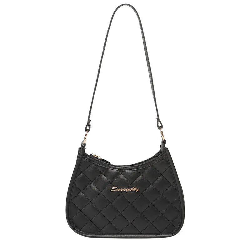 Embroidered PU Leather Shoulder Bag for Women