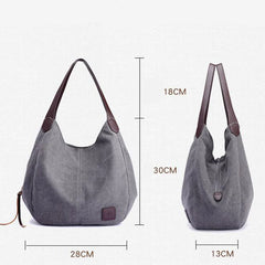 Vintage Canvas Women's Large Capacity Shoulder Bag