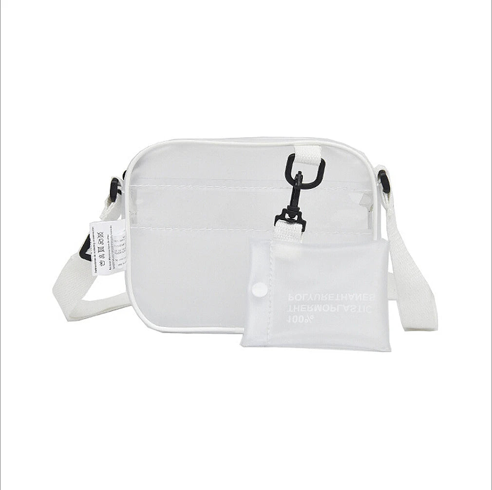 Women Handbag PVC Jelly Clear Tote Crossbody Shoulder Bags