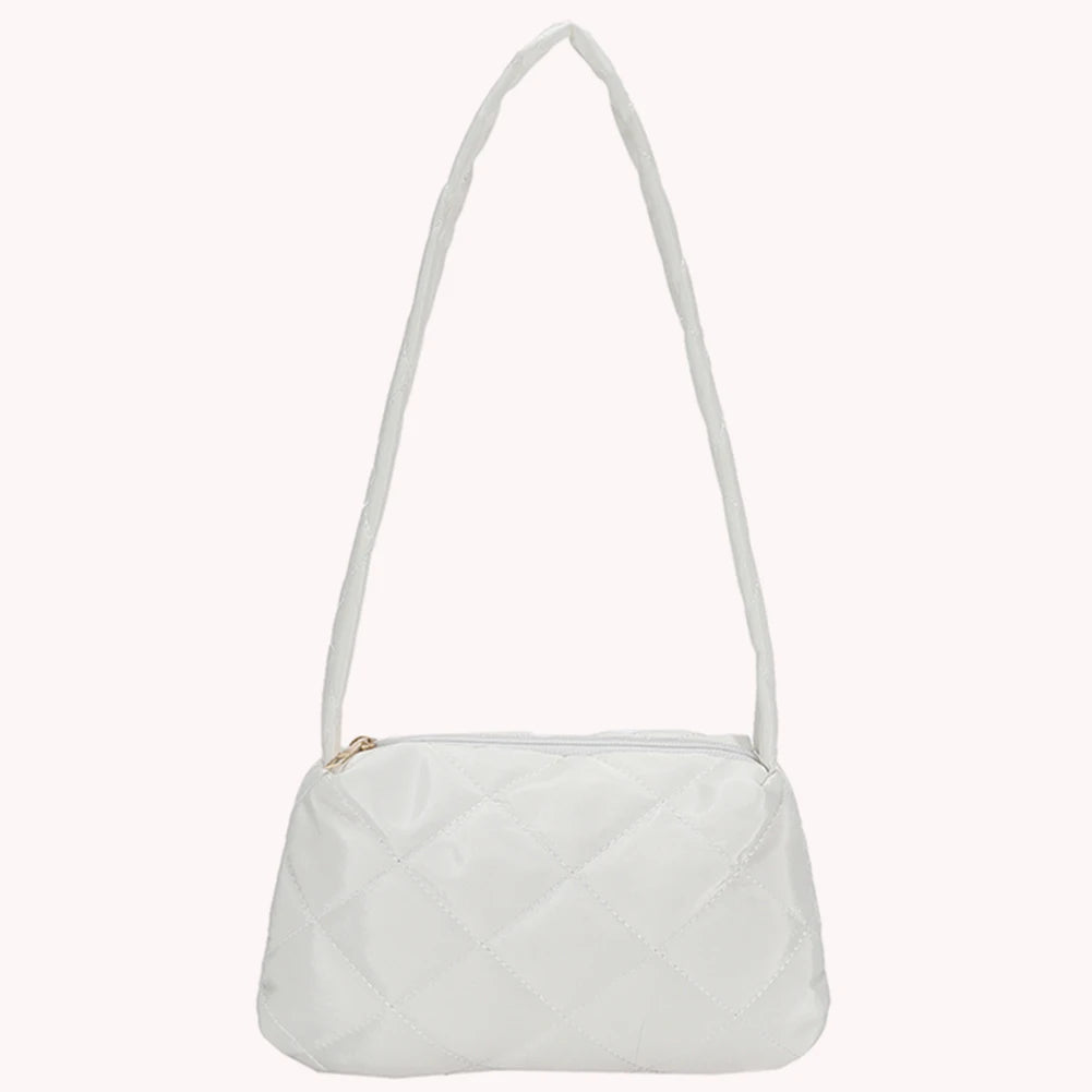 Quilted Top-handle Travel Purse Soft Nylon Bag for Autumn Winter