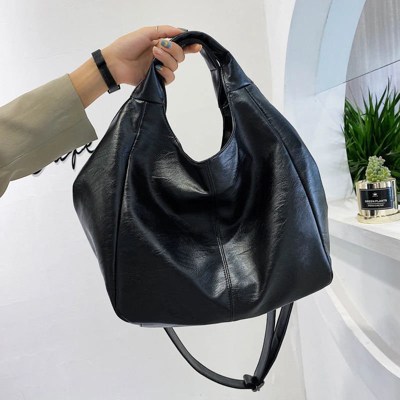 Women Large Shoulder Bags Soft Leather Messenger Bag