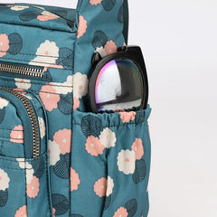 Floral Printed Nylon Crossbody Bag for Women