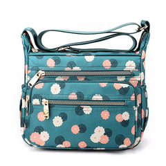 Floral Printed Nylon Crossbody Bag for Women