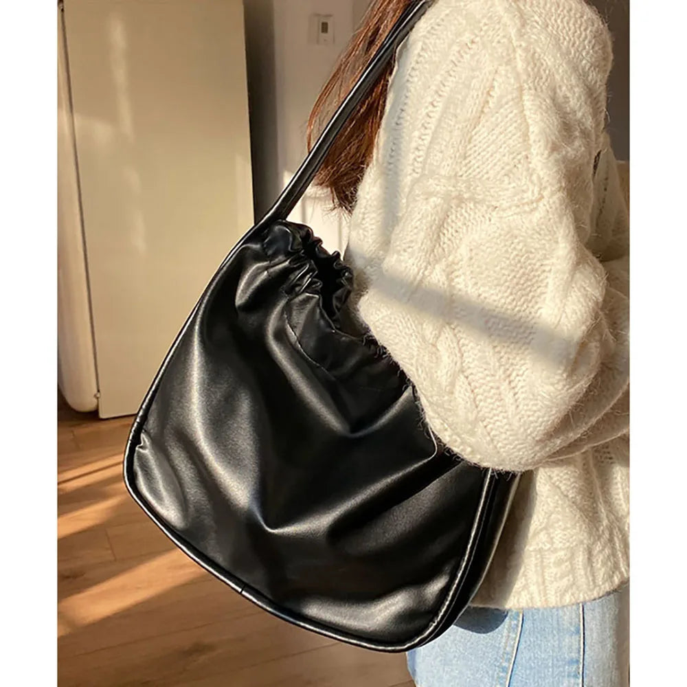 Women Handbags Large Capacity High Tote Solid Commuter Shoulder Bags