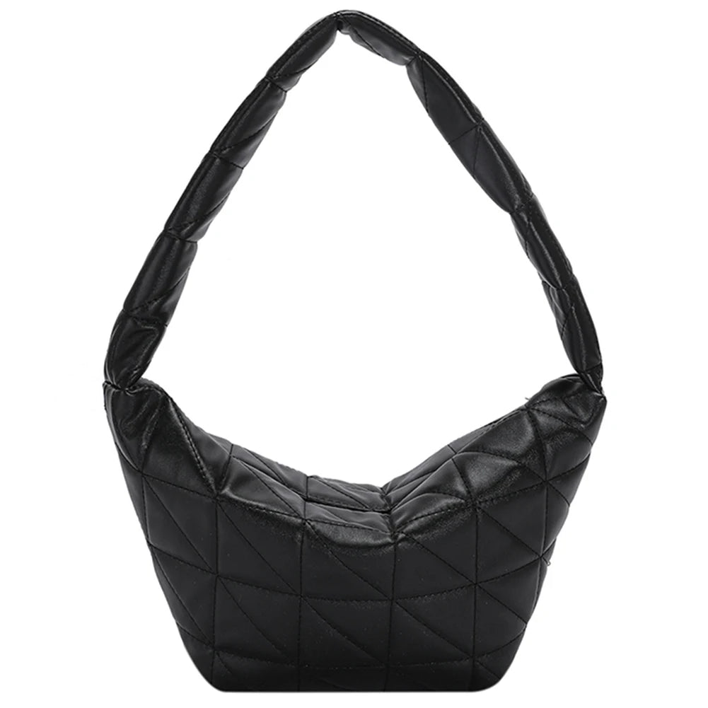 Quilted Rhombus Pattern Shoulder Bag for Women