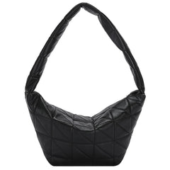 Quilted Rhombus Pattern Shoulder Bag for Women