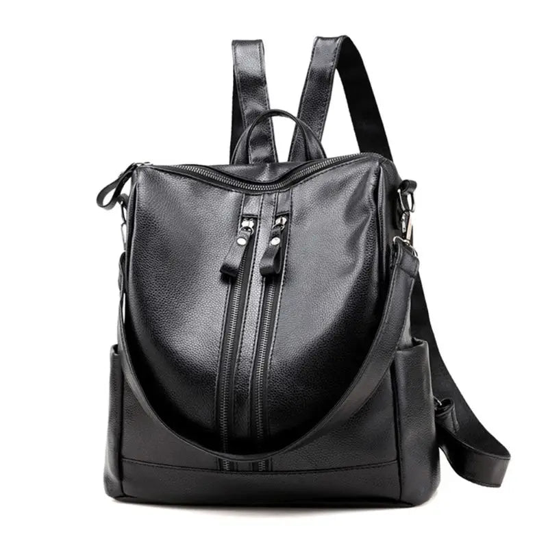 Women Anti-theft Leather Backpack School Travel Bag