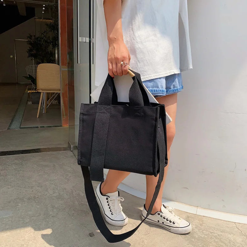 Large Capacity Canvas Shoulder Handbag for Women