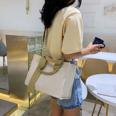 Large Capacity Canvas Shoulder Handbag for Women