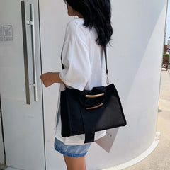 Large Capacity Canvas Shoulder Handbag for Women