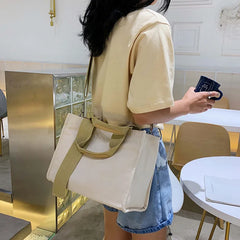 Large Capacity Canvas Shoulder Handbag for Women