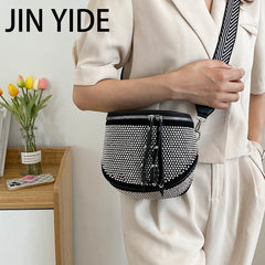 Women's Leather Diamond Shoulder Bag with Rhinestones