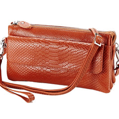 Leather Messenger Bag Zipper Crossbody Clutches Handbags Pouch